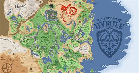 I Updated My Hyrule Map I Created With Adobe Illustrator With As Many