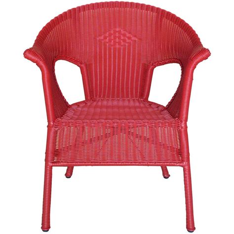 Red Outdoor Wicker Chair At Home