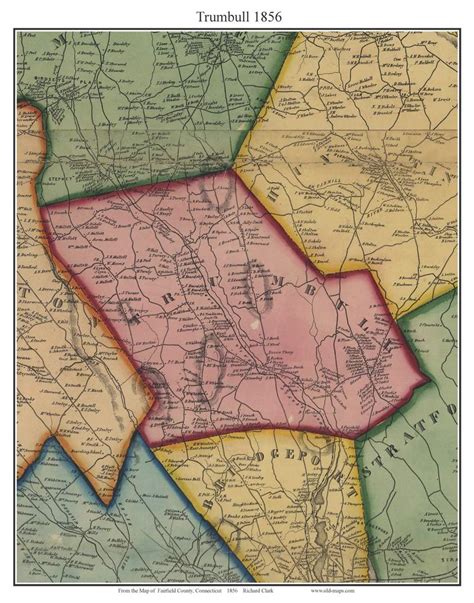 Fairfield County Ct Single Map Reprints