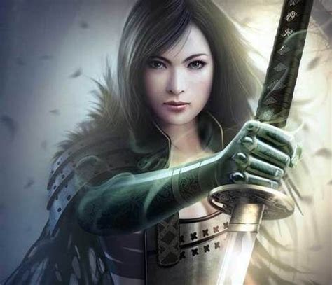 Female Ninja Samurai With Sword Beautiful Pretty Great