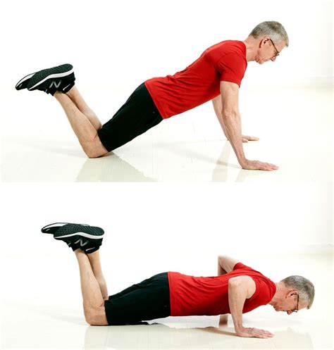 Silversneakers Knee Pushup Exercise Workout Push Up