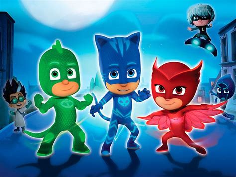 Pj Masks Super Héroes En Pijamas Sonríe Mamá