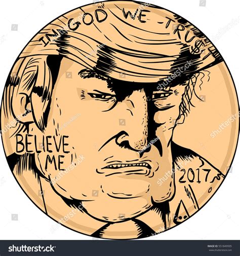 Jan 2 2017 Close Up Of Donald Trump Face On Side Of Penny Ad