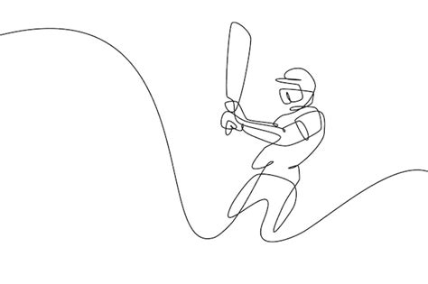 Premium Vector Single Continuous Line Drawing Of Young Agile Man