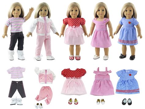 Lot 10 Item5 Set Doll Clothes5 Pair Shoes For 18 Inch American Girl