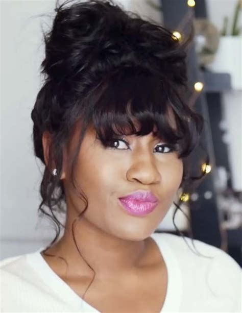 Updo Hairstyles For Black Women With Bangs 2020 Updo Hairstyles For