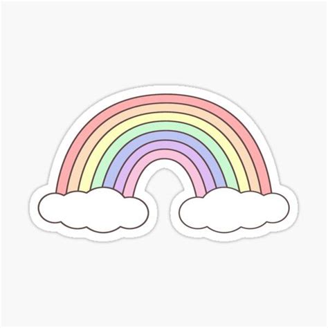 Rainbow Sticker By Heyzori Rainbow Stickers Preppy Stickers Cute