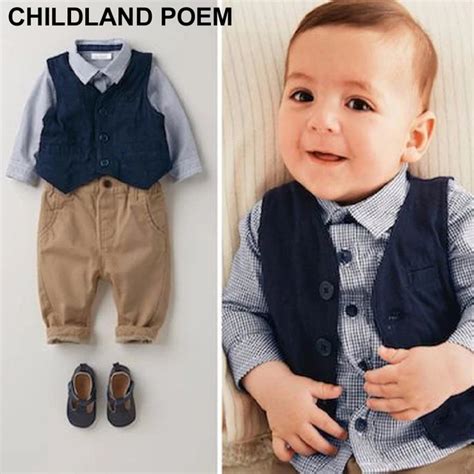Baby Boys Clothing Set 1 Year Birthday Clothes Kids Infant Gentleman