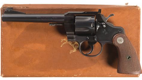Colt Officers Model Match Double Action Revolver With Box
