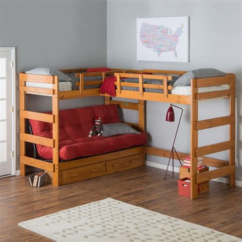 Find out what we liked about the plans we used and what we cha. 9Woodcrest Heartland Futon Bunk Bed with 2 Loft Beds With ...