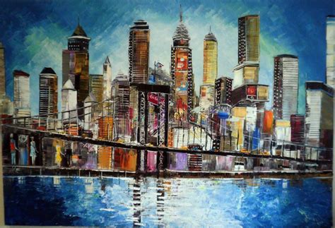 I Love New York Original Painting Acrylic On Canvas New York