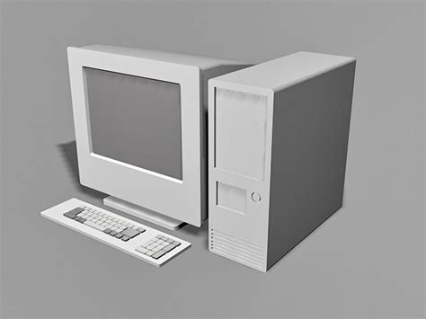 Old Desktop Computer 3d Model 3d Studio3ds Maxautocad Dxf Files Free