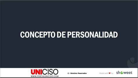 Concepto De Personalidad Portal Uniciso