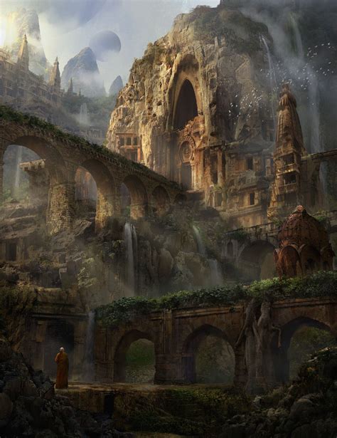 Shambhala By Eddie Mendoza Fantasy City Fantasy Castle Fantasy Places
