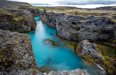 Fonds Decran Islande Rivières Fjallabak Nature Reserve Gorge Falaise