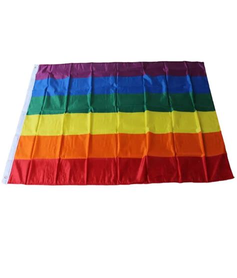 rainbow flag 3x5ft 90x150cm lesbian gay pride polyester lgbt flag banner polyester colorful