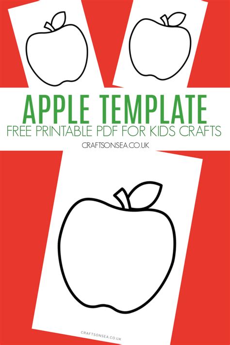 FREE Printable Apple Template Crafts On Sea