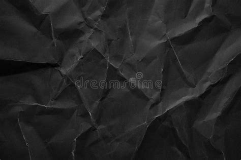 Heavy Crumpled Black Paper Texture Background Stock Image Image Of