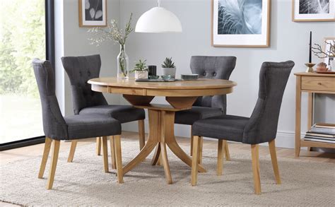 Argos home lido glass extending dining table & 6 chairs. Hudson Round Extending Dining Table & 4 Chairs Set (Bewley ...