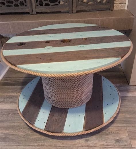 Sale Repurposed Upcycled Cable Spool Table By Thepaintedden Cable