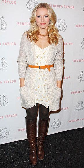 Kristen Bell Fashion Outfits Sweater Dress