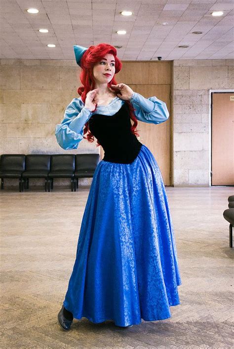 Ariel Blue Dress Cosplay Disney Princess Halloween Costume For Adult En 2019 Disfraces