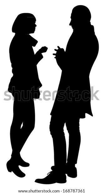 Two Friends Talking Vector Stock Vector Royalty Free 168787361