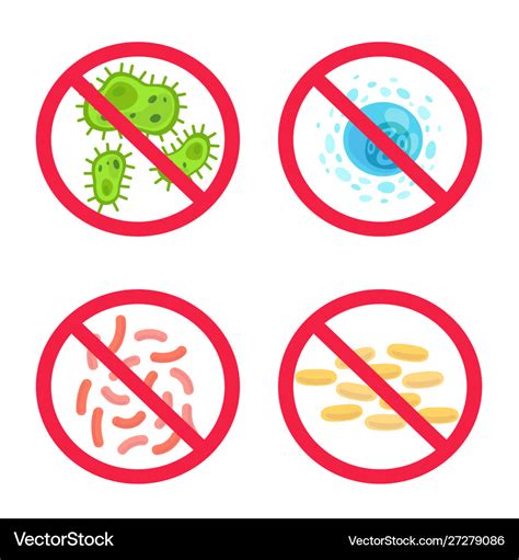No Germs Clean Antibacterial Control Royalty Free Vector