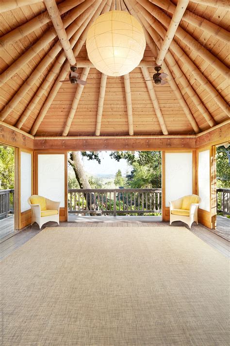 Architecture Image Of Japanese Outdoor Yoga Pagoda Room By Stocksy Contributor Trinette Reed