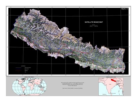 Large Satellite Map Of Nepal Nepal Asia Mapsland Maps Of The World