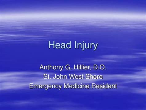 Ppt Head Injury Powerpoint Presentation Free Download Id205395