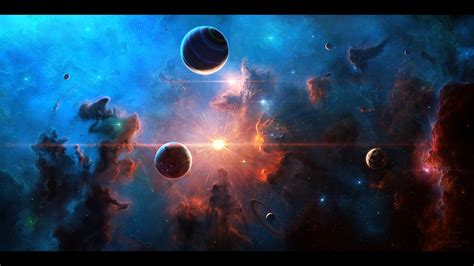 Wallpaper Planet Stars Space Art Moon Nebula Atmosphere