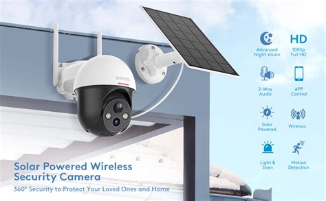 Solar Security Camera Wireless Outdoor 24g Wifi 360° View Pan Tilt