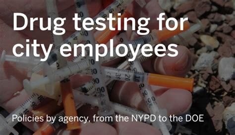 Drug Testing Policies For City Agency Employees