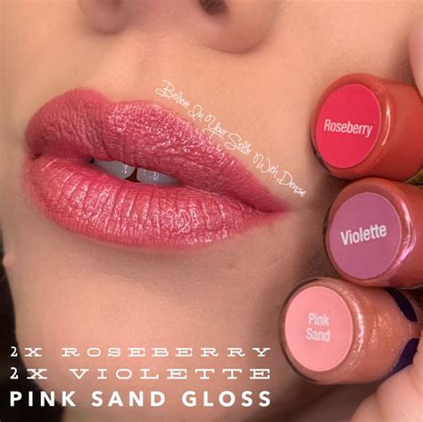 2x Roseberry 2x Violette Pink Sand Gloss Senegence Lipsense