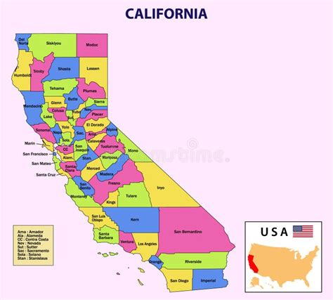 mapa de california mapa estatal y de distrito de california mapa