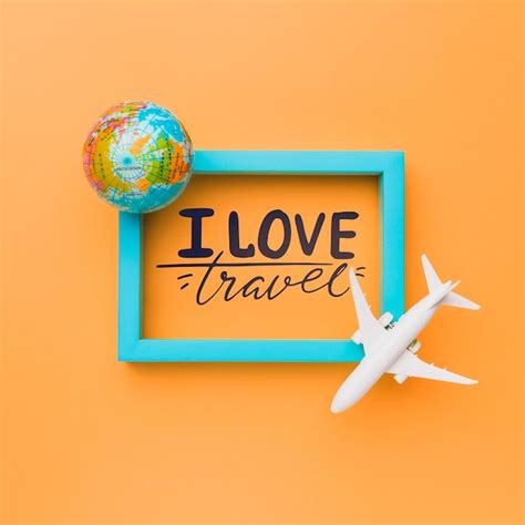 I Love Travel Motivational Lettering Quote For Holidays Traveling