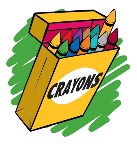 Crayon Box Stock Vector Image 49002586