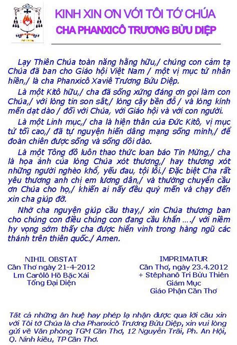 Kinh Cha Truong Buu Diep Alqurumresortcom