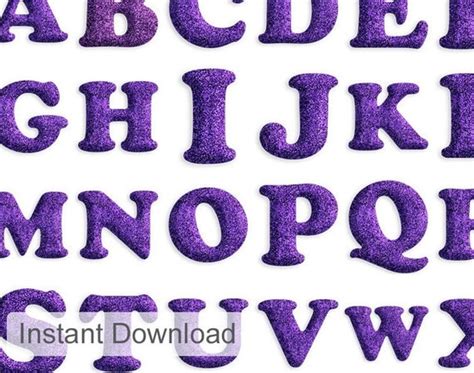 Glitter Clipart Letters Purple Glitter Alphabet Purple Pin By David