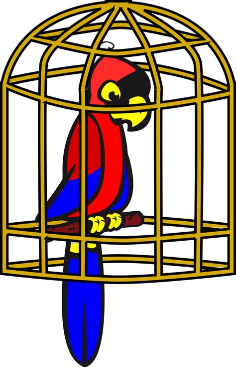 Clipart Parrot In A Cage