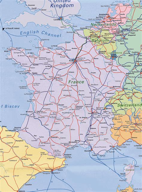 Rail Map Of France With Cities Map Of World