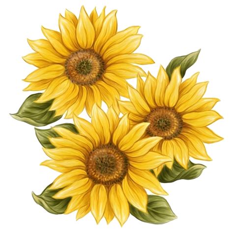 Sunflower Frame Transparent Background