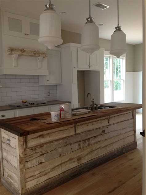 Rustic Timber Kitchen Island Bench