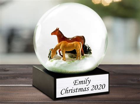Horses Personalized Snow Globe Personalised Snow Globes Snow Globes