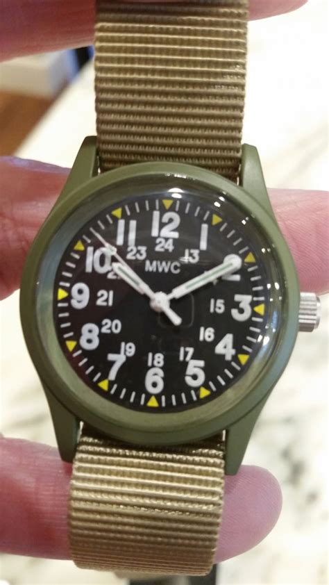 military watch co mwc olive drab vietnam style field watch nib mywatchmart