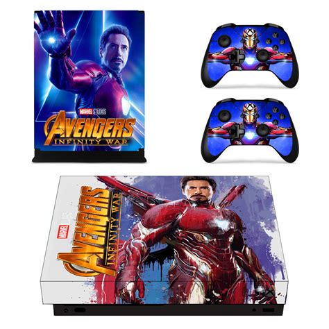 Avengers Infinity War Marvel Iron Man Xbox One X Console Vinyl Skin