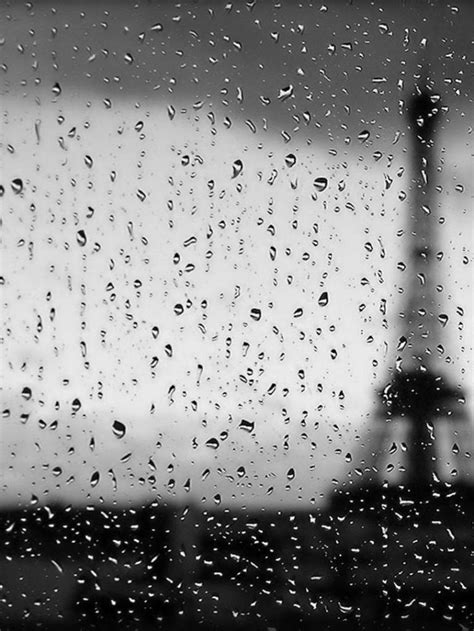 Paris Rain Amazing Eiffel Tower Unknown Source Raindrops On The