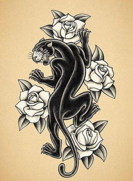65 Ideas Tattoo Old School Panther Black American Traditional Tattoo