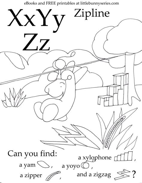 letters x y z seek and find pdf kindergarten worksheets preschool letters kindergarten